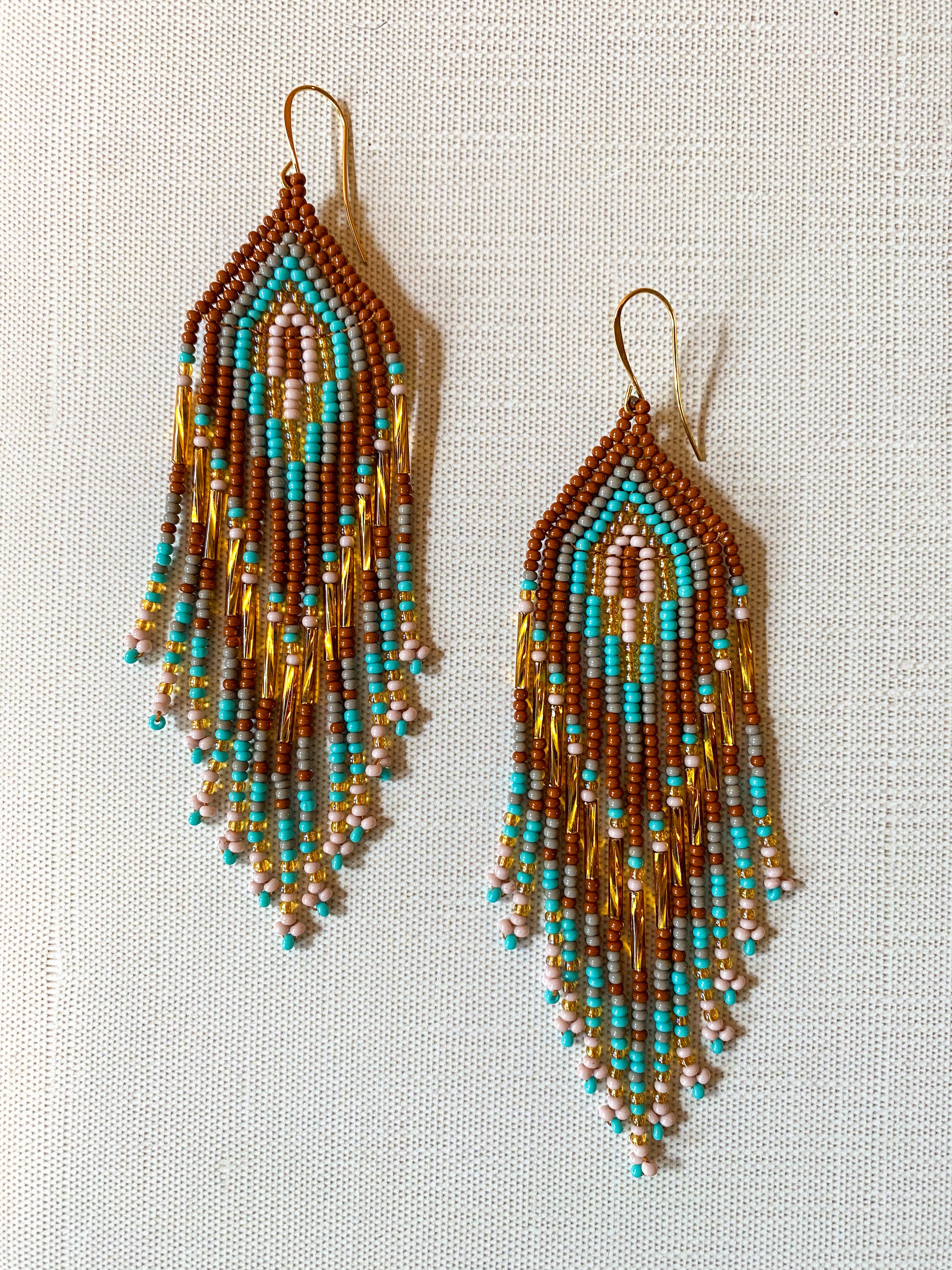 Plumas Earrings - Rust