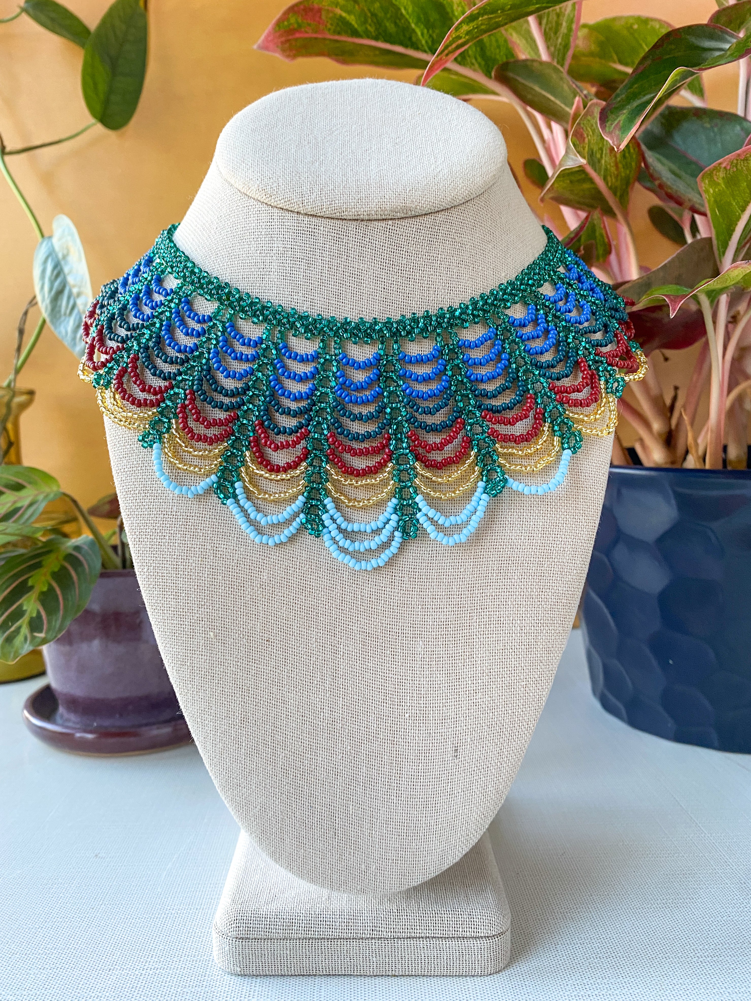 Cascada Bib Necklace - Ocean Blue