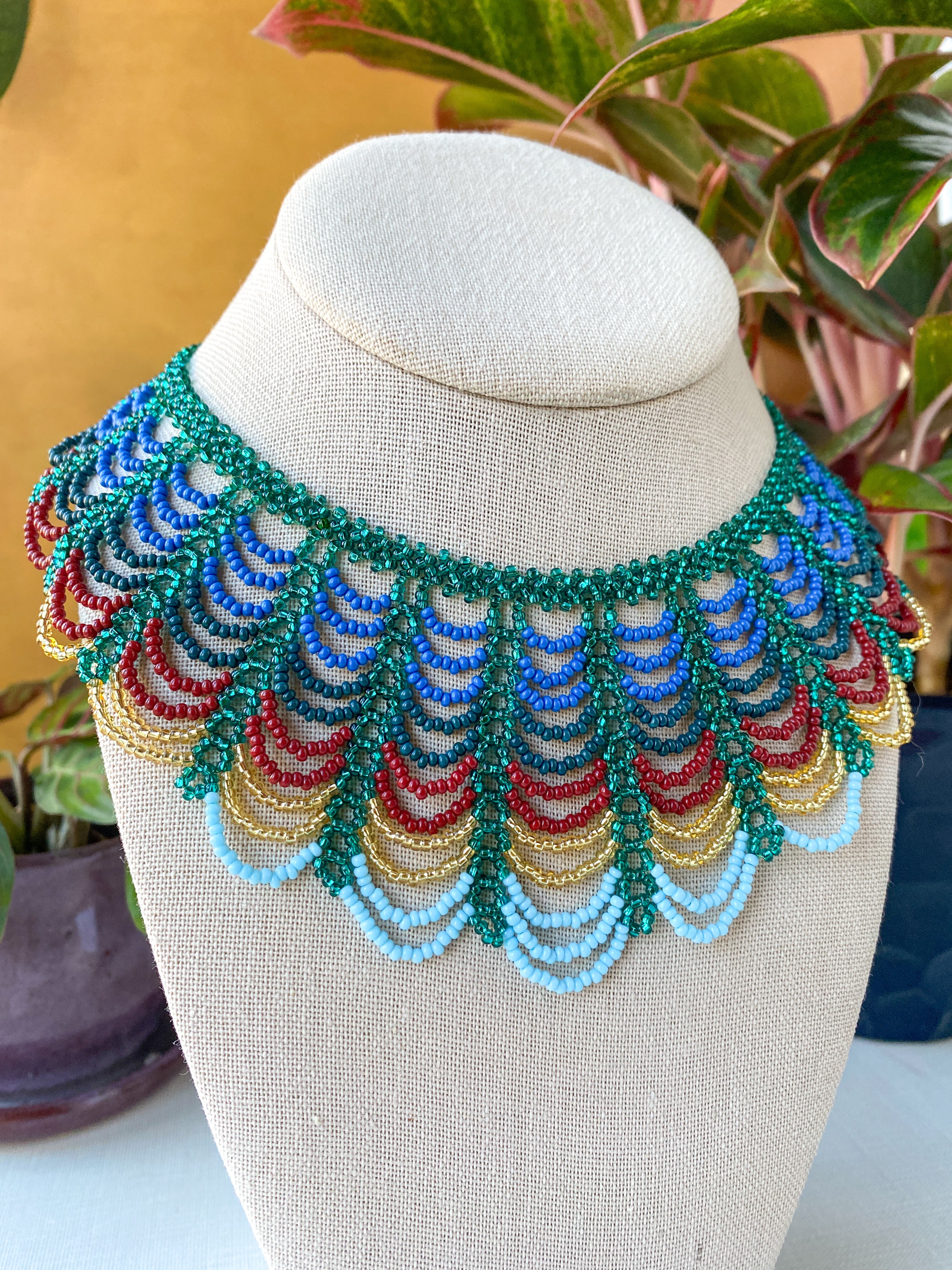 Cascada Bib Necklace - Ocean Blue