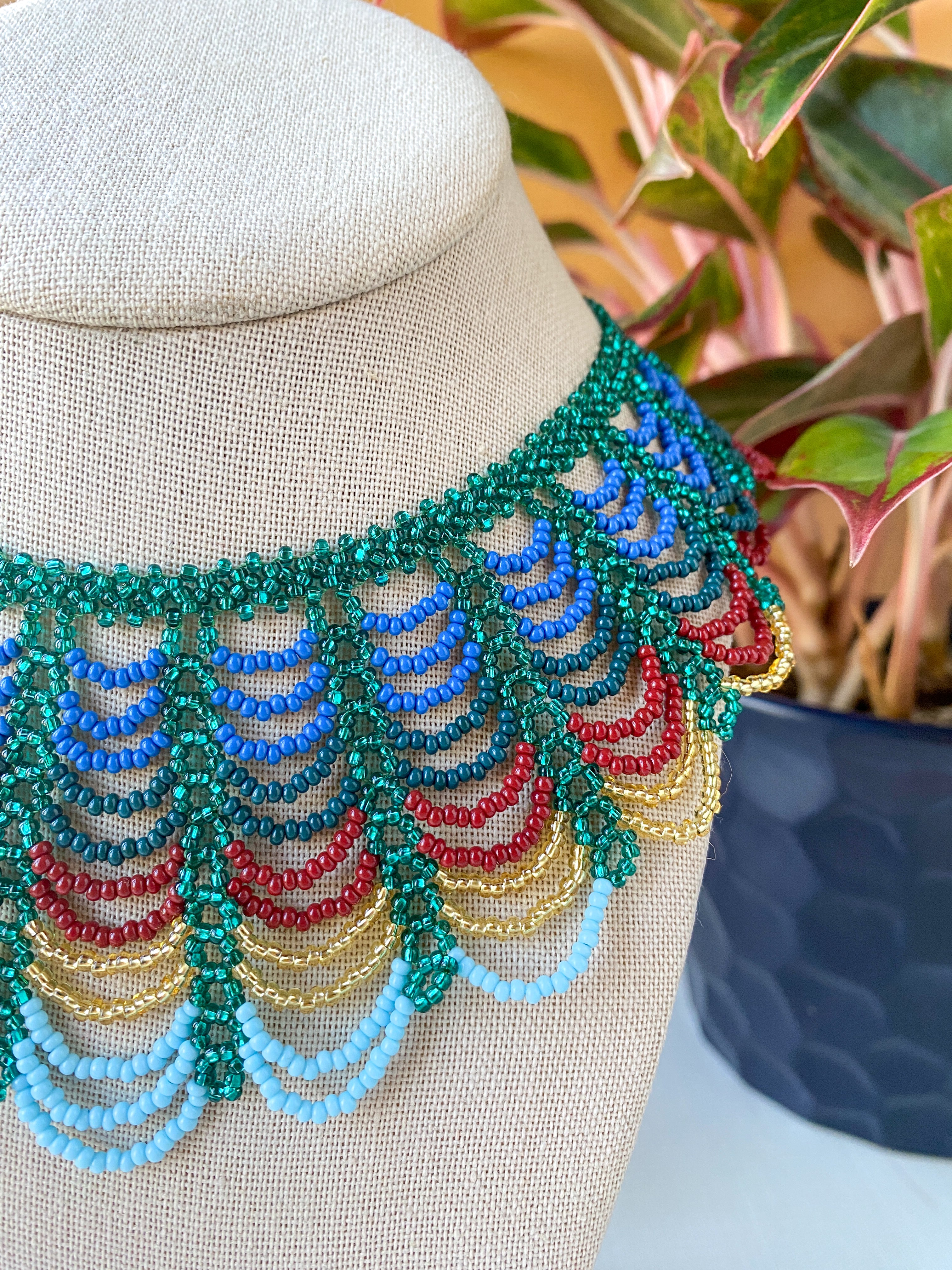 Cascada Bib Necklace - Ocean Blue