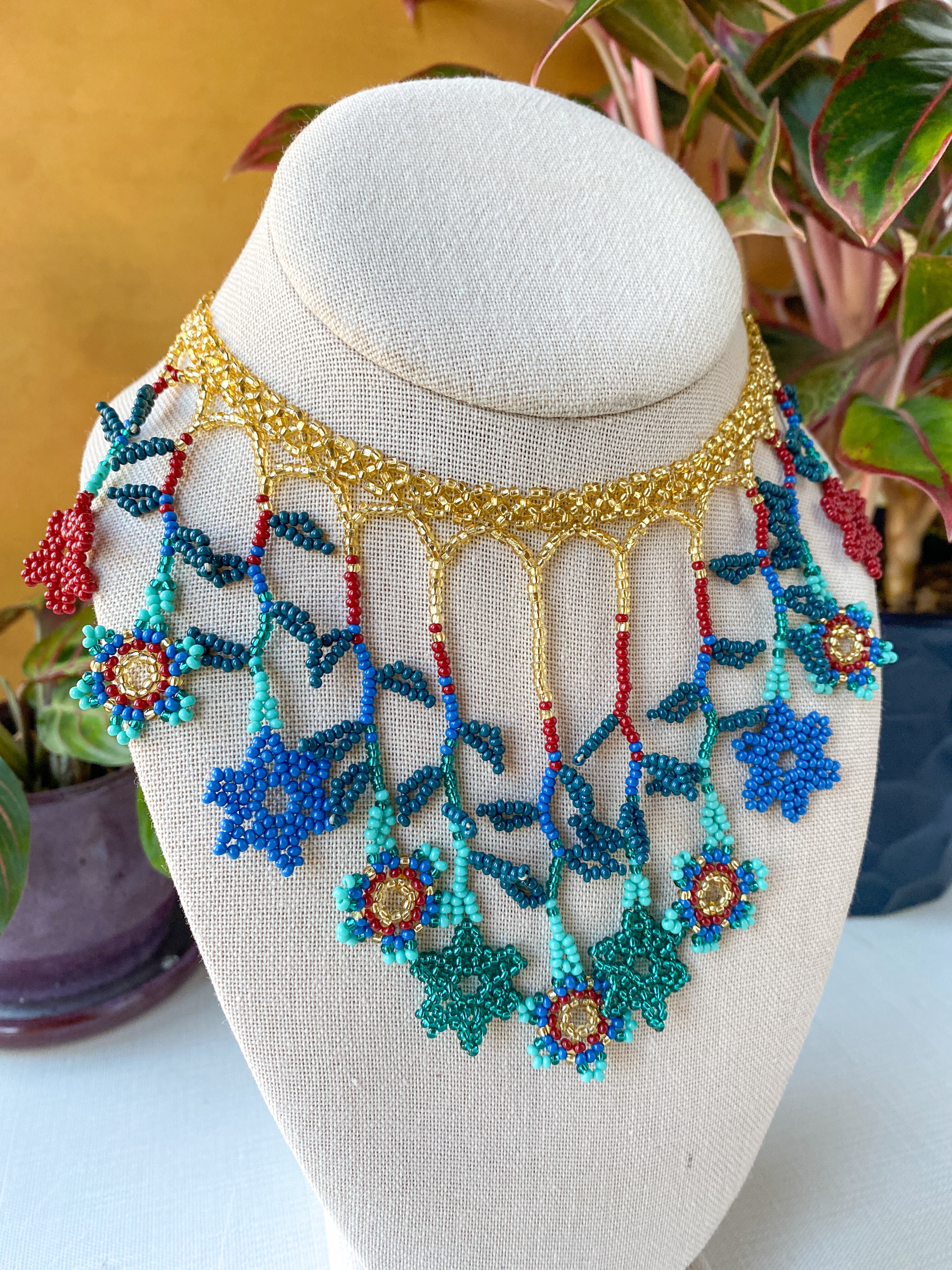 Jardín Bib Necklace - Ocean Blue