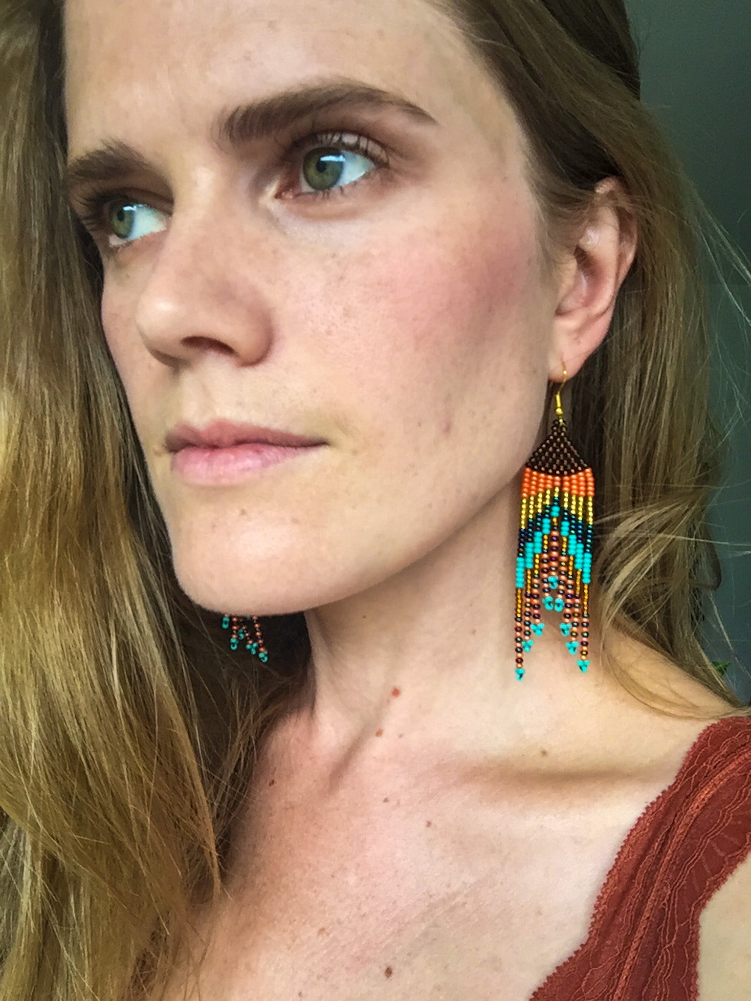 Las Alitas Earrings - Ocean Sunrise