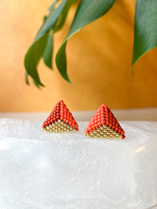 Fall Miyuki Triangle Studs