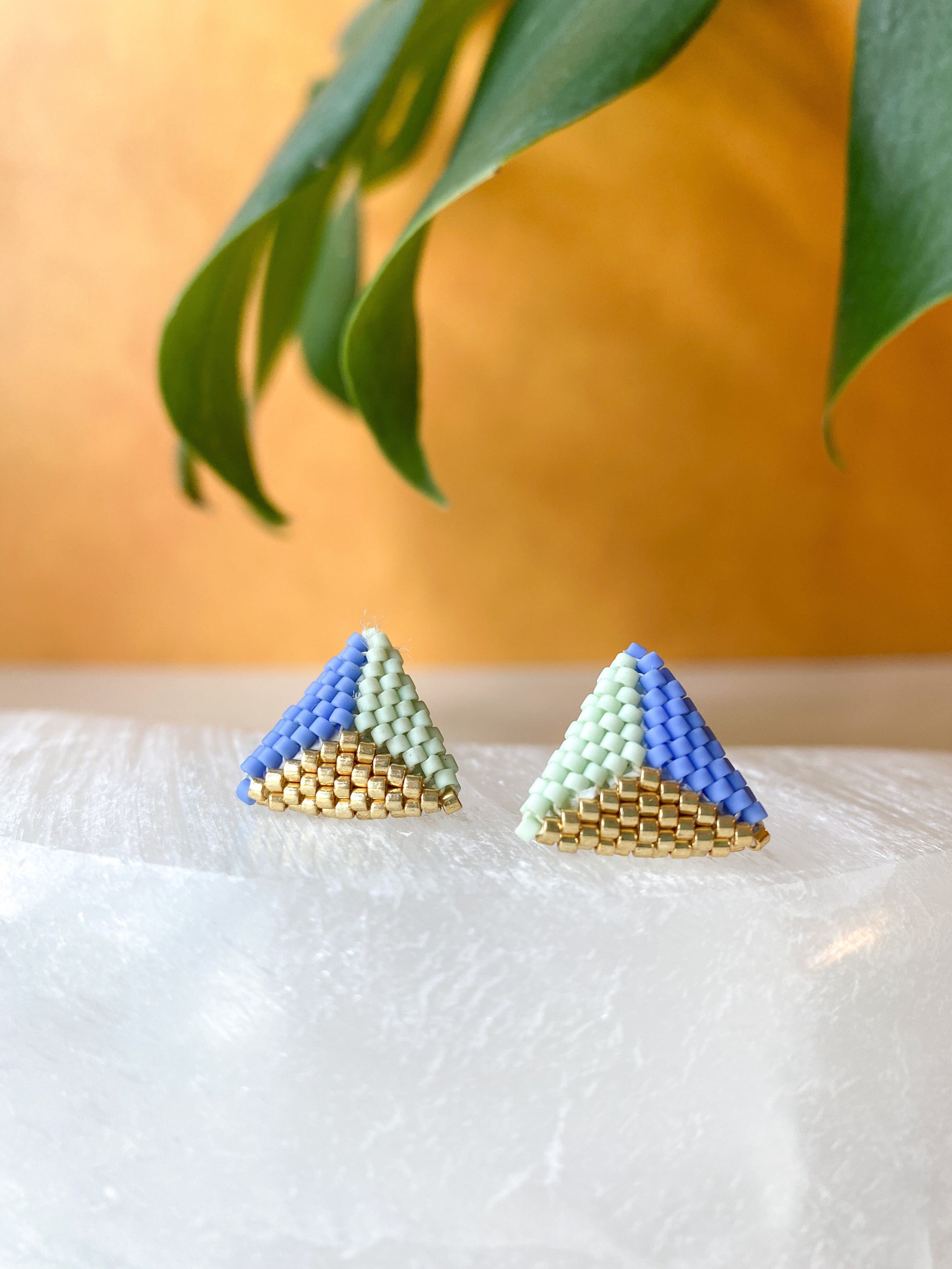 Fall Miyuki Triangle Studs